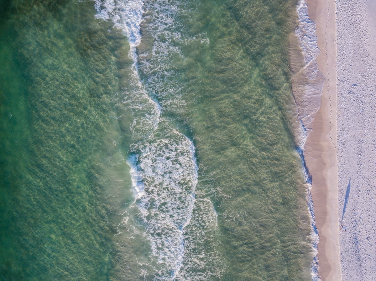 Aerial view of Pensacola Beach near Milton, Florida