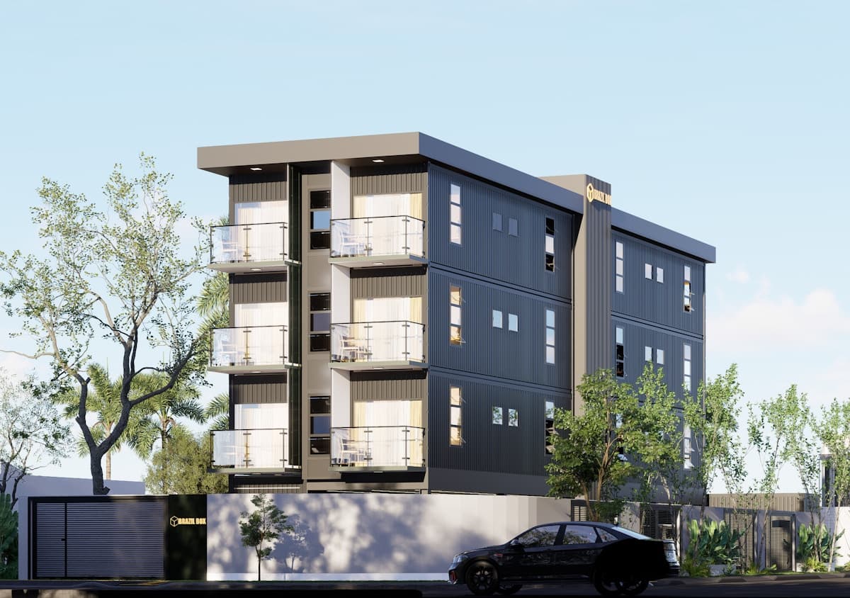 Modern apartment building